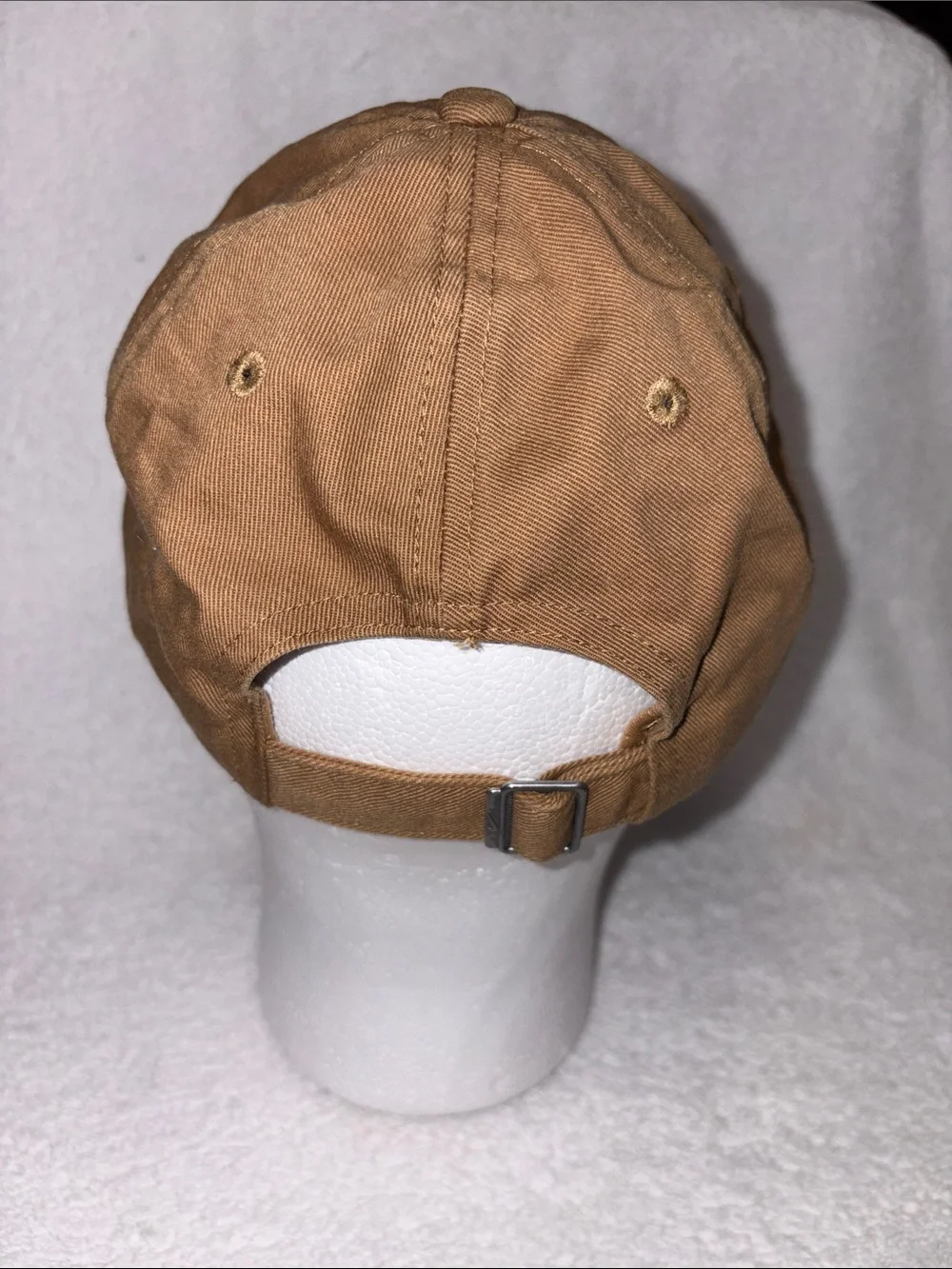 Nike structured future gold Brown Baseball Cap with White Swoosh os